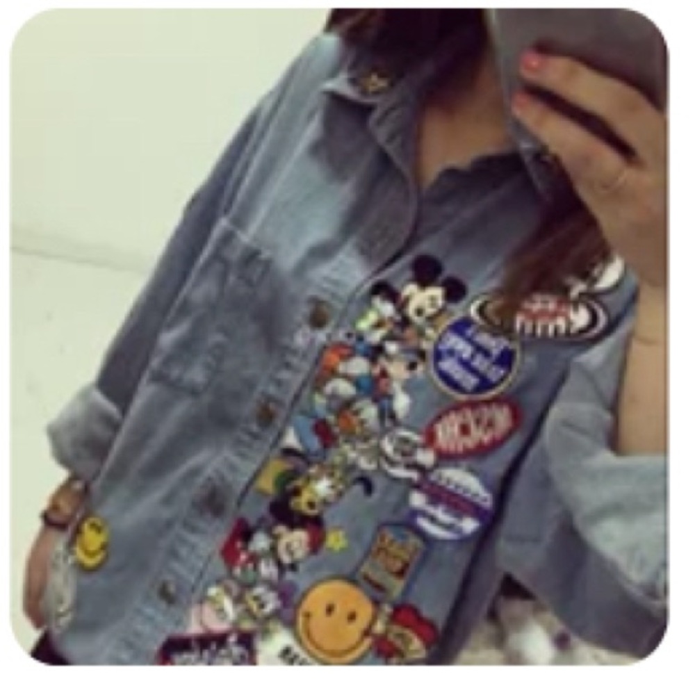 Cartoon Denim Shirt with Patches best for Disney lovers - Picture 6 of 6